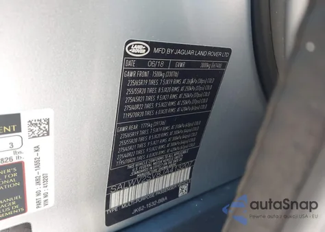 2018 Land Rover Range Rover Sport Hse Dynamic z USA, uszkodzony, nr VIN SALWV2SV8JA413207